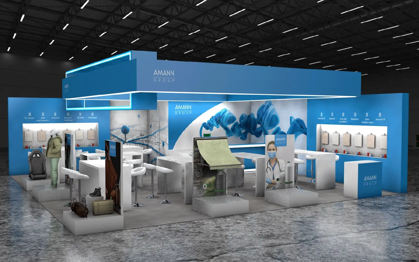 AMANN Messestand Design Frankfurt - Technische Dokumentation und 3D Design